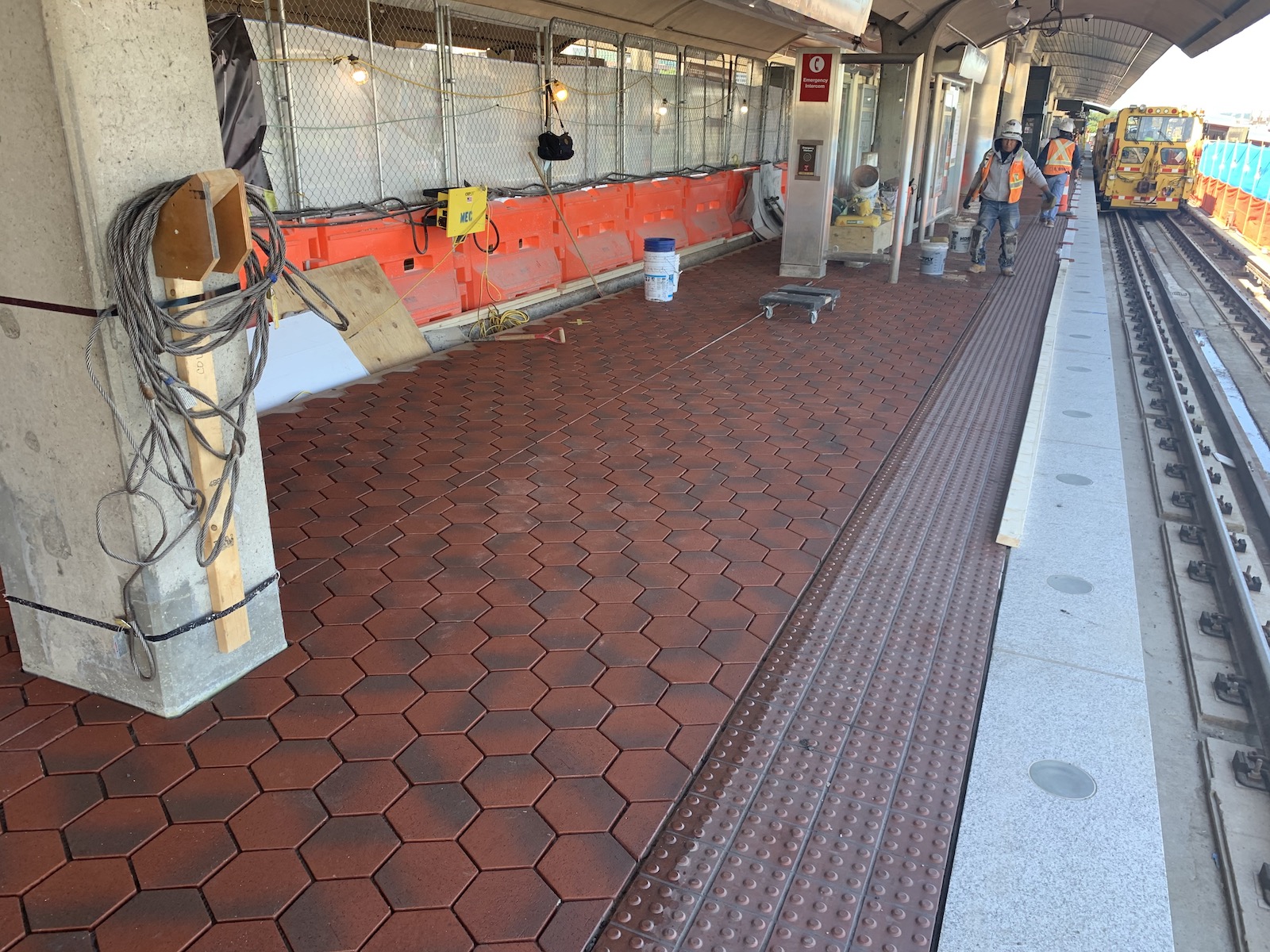 Tile installation and grouting at Reagan National Airport Tile installation and grouting at Reagan National Airport