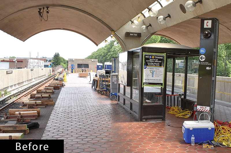 Van Dorn St Station – view along the platform