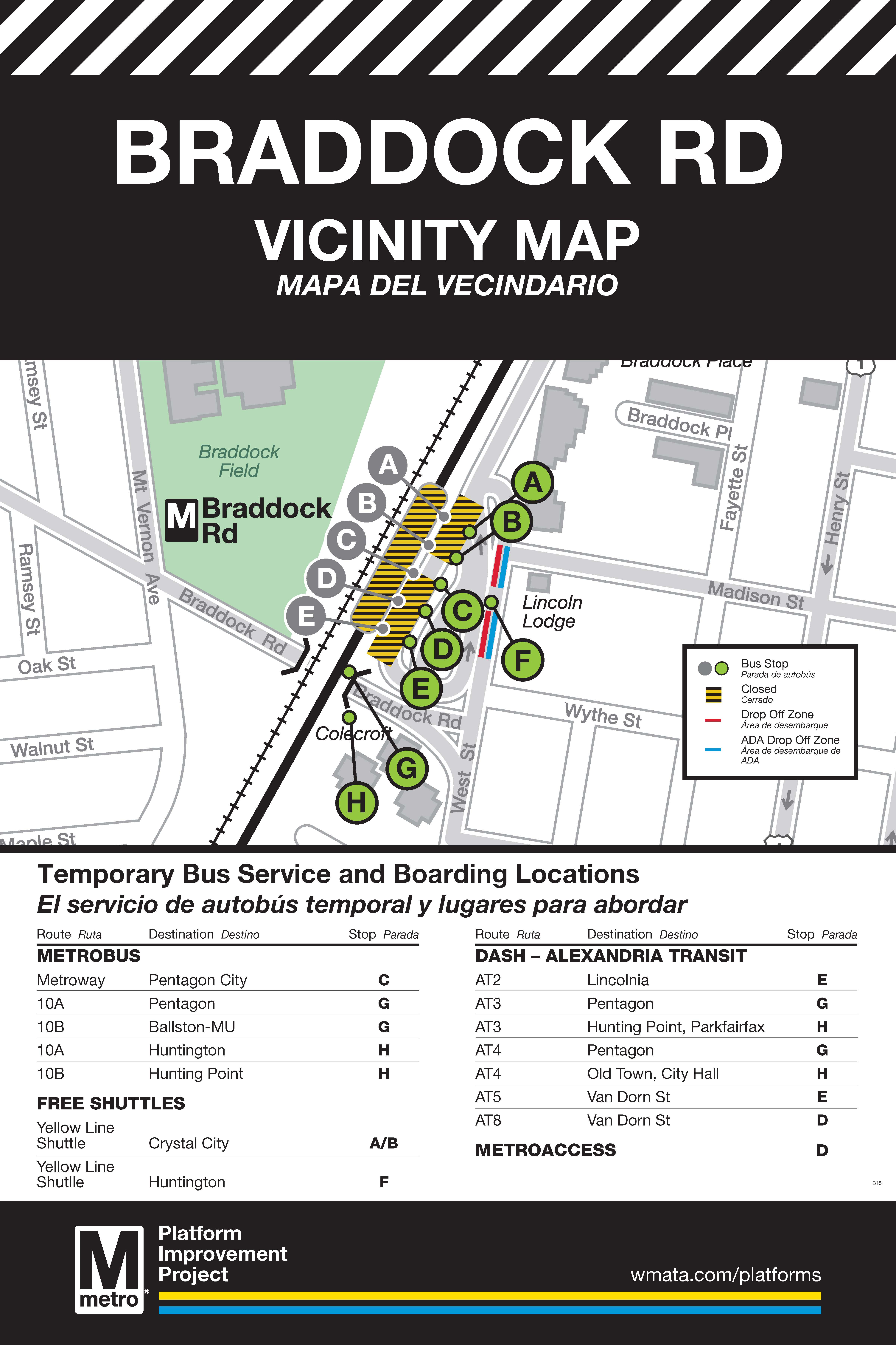 Braddock Rd Station Vicinity Map