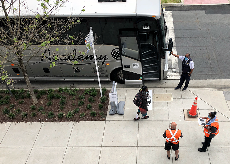 Silver Line Local Shuttle with Riders