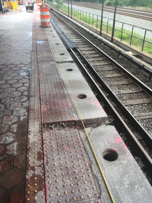 cutting 8 feet sections of platform