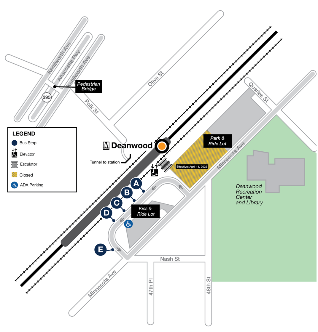 Deanwood Station Map - April 2022