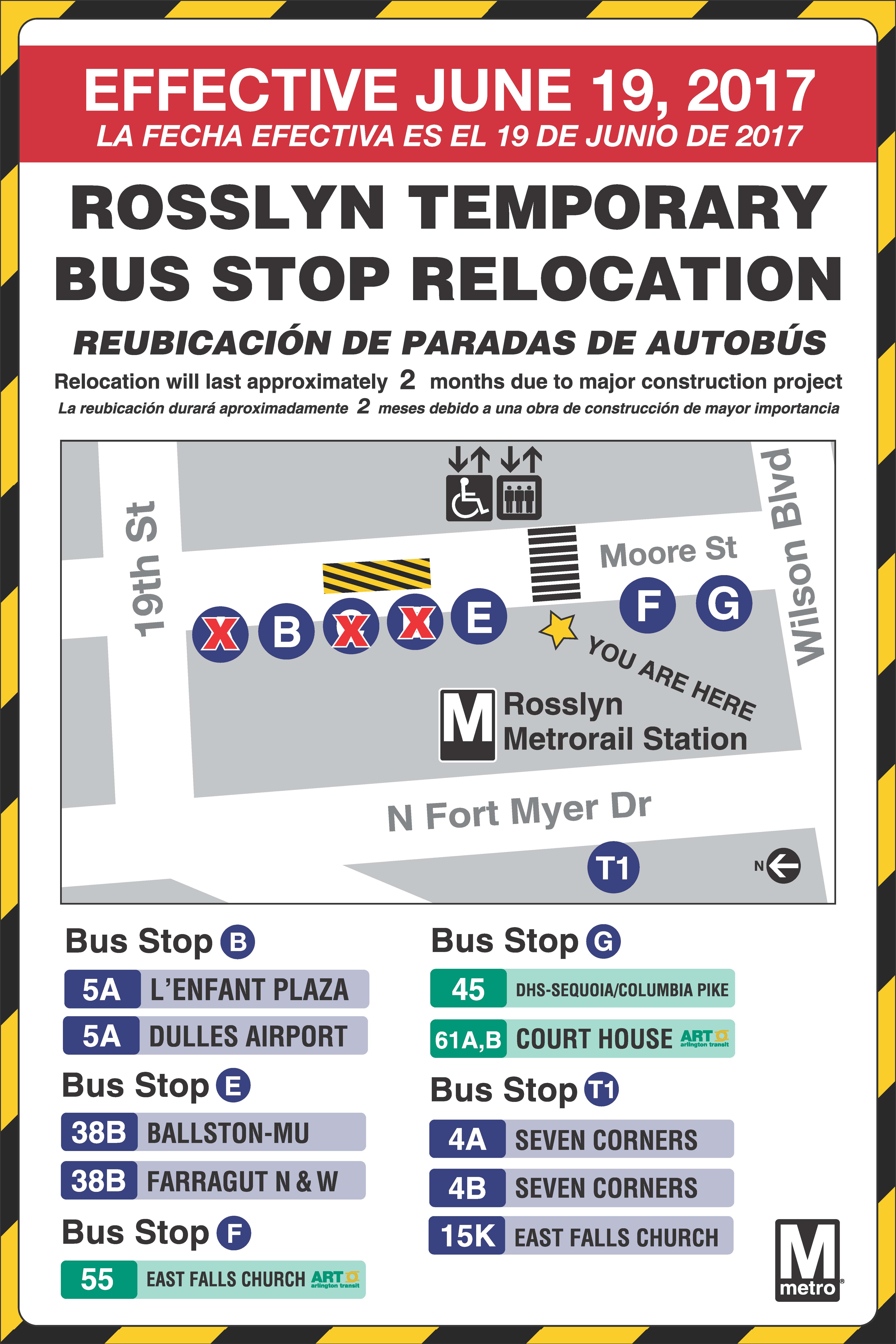 Rosslyn Bus Bays Relocating Update June 19
