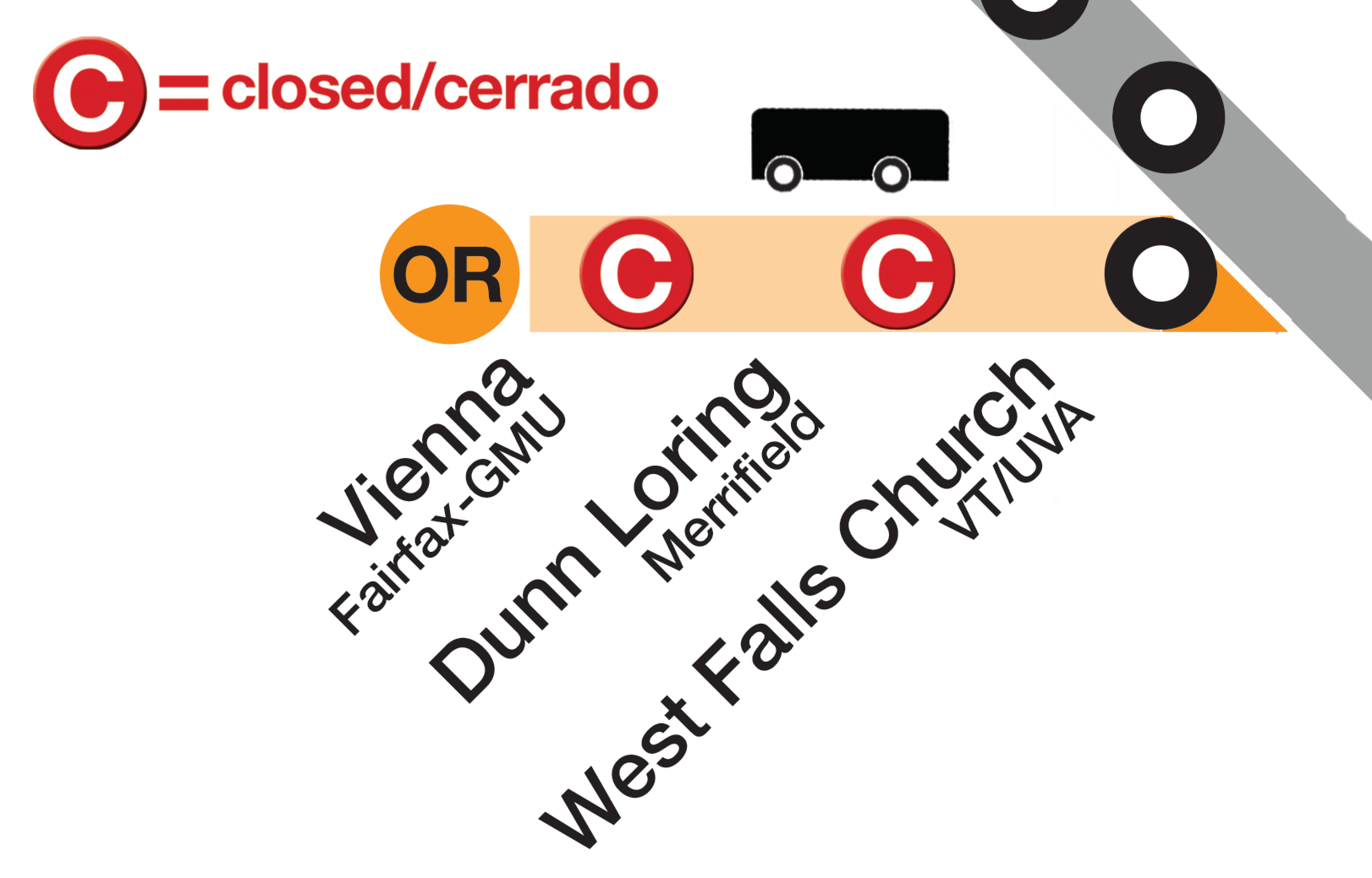 Orange Line shutdown Vienna - West Falls Church